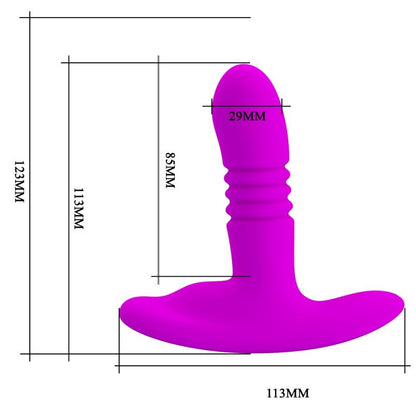 PRETTY LOVE Heather Plug Anal – Diseño Suave Con Ventosa Para Uso Manual Sin Manos