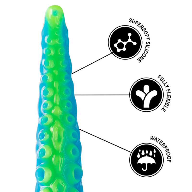 Dildo EPIC Scylla Fluorescent Slim Tentacle - Design unico per esplorare nuove sensazioni
