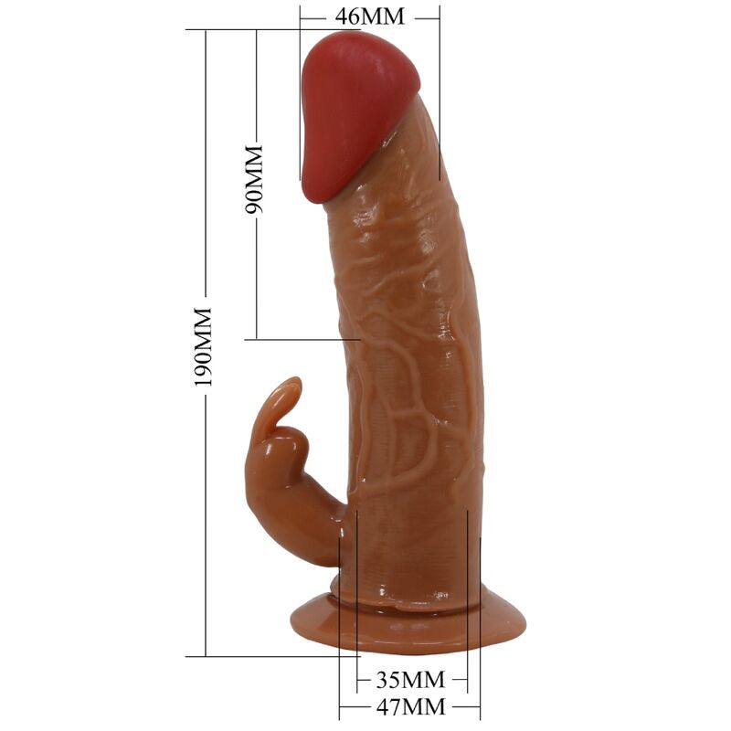 PRETTY LOVE - MARION HARNESS UNIVERSAL BRIEFS WITH VIBRATING DILDO 19 CM MULATTO
