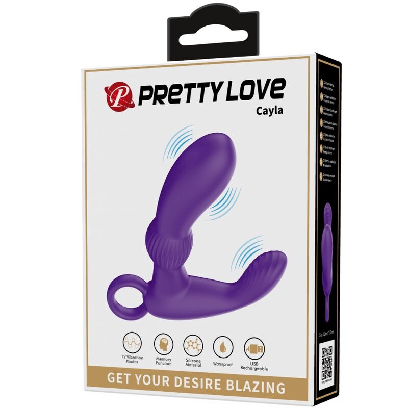 PRETTY LOVE - CAYLA LILAC VIBRATING ANAL MASSAGER