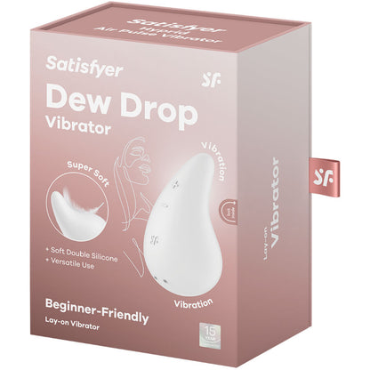 Vibratore Satisfyer Dew Drop Lay-On Bianco – Vibratore ricaricabile dal design elegante