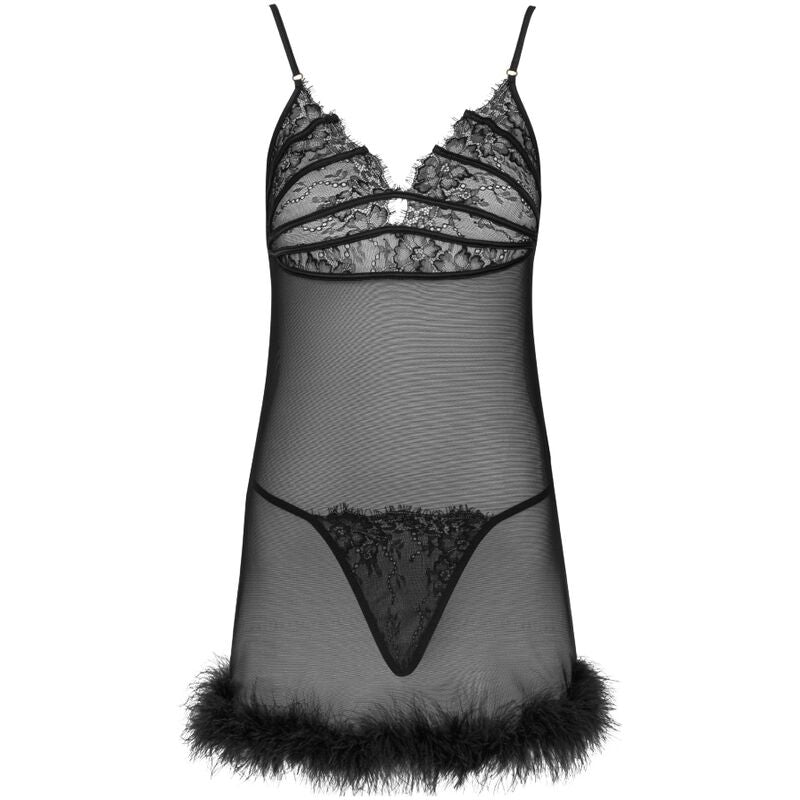 LIVCO CORSETTI FASHION - ZERUNAM SET BABYDOLL + THONG BLACK