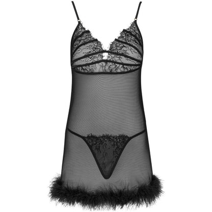 LIVCO CORSETTI FASHION - ZERUNAM SET BABYDOLL + THONG BLACK