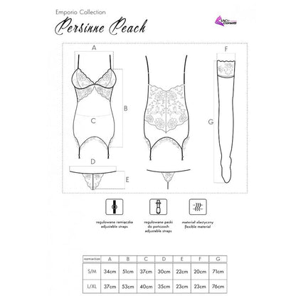 Comprar Livco Corsetti Fashion Persinne Peach Set – Conjunto Elegante Con Corset y Medias Sofisticadas-Noxtic