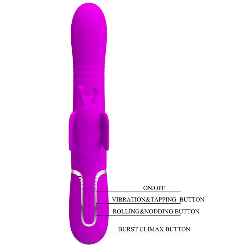 Pretty Love Vibratore Coniglio Multifunzione 4 in 1 Fucsia – Design Ergonomico per Esperienze Uniche