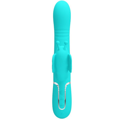 Comprar Pretty Love Vibrador Rabbit Multifunción 4 en 1 Verde Agua – Estimulación Dual Para Placer Intenso-Noxtic