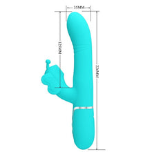 Pretty Love Vibrador Rabbit Multifunción 4 en 1 Verde Agua – Estimulación Dual Para Placer Intenso