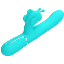 Pretty Love Vibrador Rabbit Multifunción 4 en 1 Verde Agua – Estimulación Dual Para Placer Intenso