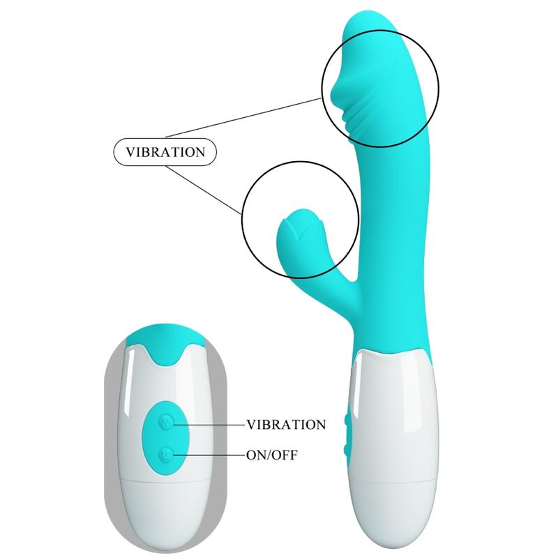 Pretty Love Snappy Aqua Green G-Spot Vibrator – Stimolatore innovativo con vibrazione potente per un benessere intenso