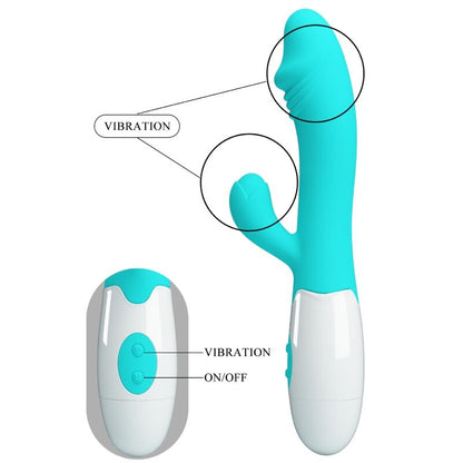Pretty Love Snappy Aqua Green G-Spot Vibrator – Stimolatore innovativo con vibrazione potente per un benessere intenso