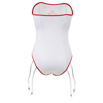 SUBBLIME Costume da Infermiera Teddy S/M – Design seducente di alta qualità per comfort e stile