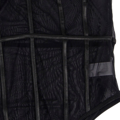 SUBBLIME - BLACK CHAIN STRAP BODYSUIT S/M