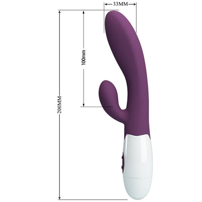 PRETTY LOVE Alvis Vibrador Rabbit Morado – Diseño Elegante Con Estimulación Del Punto G