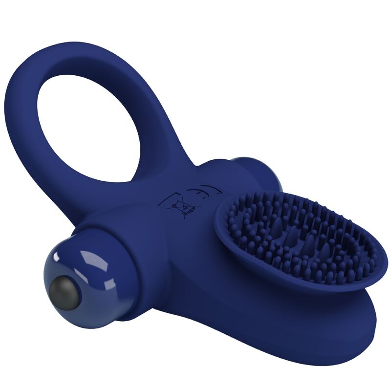 PRETTY LOVE Anello vibrante Palle Blue – Stimolatore confortevole per un piacere intenso