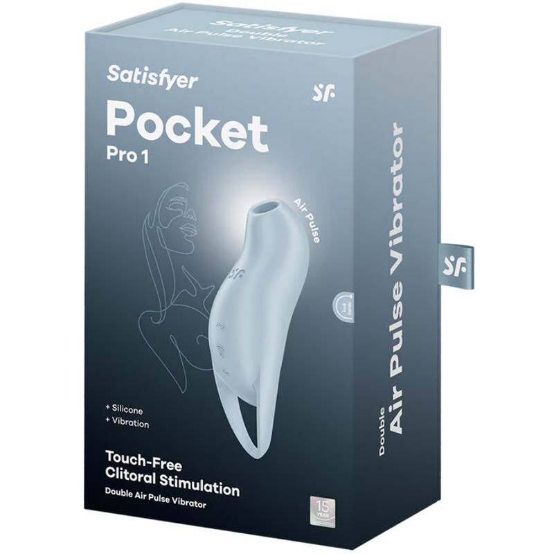 Comprar Satisfyer Pocket Pro 1 Azul Claro – Estimulador Recargable Con Tecnología De Ondas De Presión-Noxtic