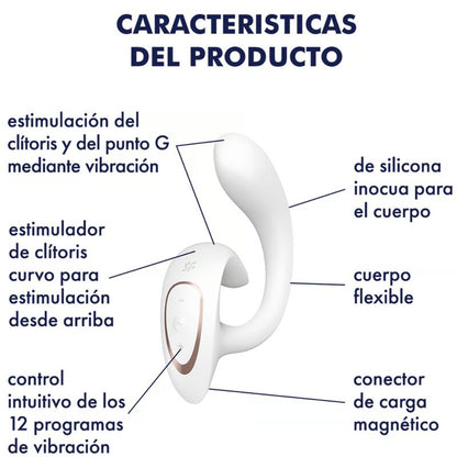 Comprar Satisfyer G For Goddess 1 Blanco – Vibrador Recargable Para Doble Estimulación Con Diseño Elegante-Noxtic