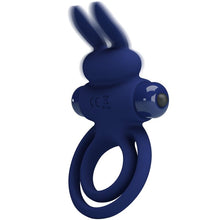 Pretty Love Darey Doppio Anello Vibrante a Forma di Coniglio Blu – Anello Stimolante con Silicone Morbido per un Maggiore Comfort