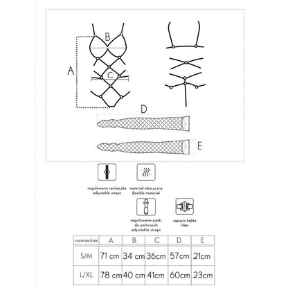 LIVCO Corsetti Fashion Thiara LC 20213 Body e Collant Nero SM – Completo Elegante con Comfort Sofisticato