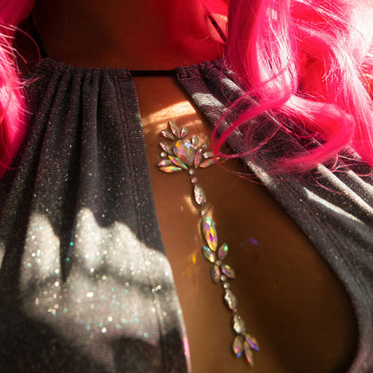 Gioiello adesivo per il corpo LEG AVENUE Jade – Design scintillante ideale per festival e feste