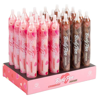 Comprar SECRET PLAY Expositor Body Pen 24 Unidades – Bolígrafos Comestibles Con Sabores Irresistibles Para Momentos Divertidos-Noxtic