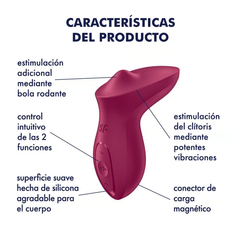 Satisfyer Exciterrr Vibrador Lay-On Fucsia – Estimulador Con Diseño Elegante Para Placer Único