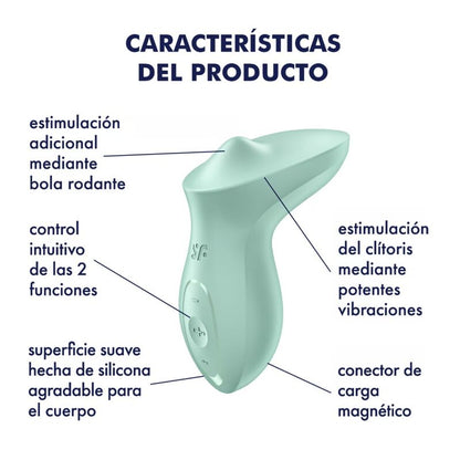 Satisfyer Exciterrr Vibrador Lay-On Menta – Diseño Elegante Para Placer Intenso