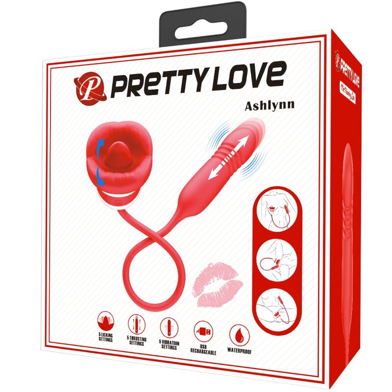Pretty Love Ashlynn Boca Roja – Estimulador Con Diseño Ergonómico Para Placer Sensorial