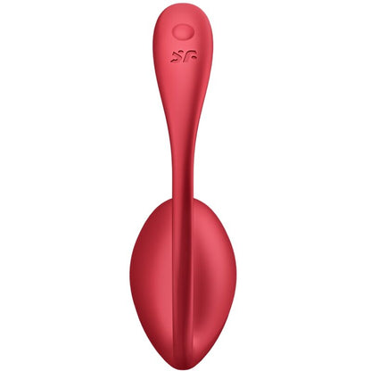SATISFYER - STIMOLATORE PUNTO G A FORMA DI PETALO LUCIDO CON TELECOMANDO ROSSO E APP GRATUITA