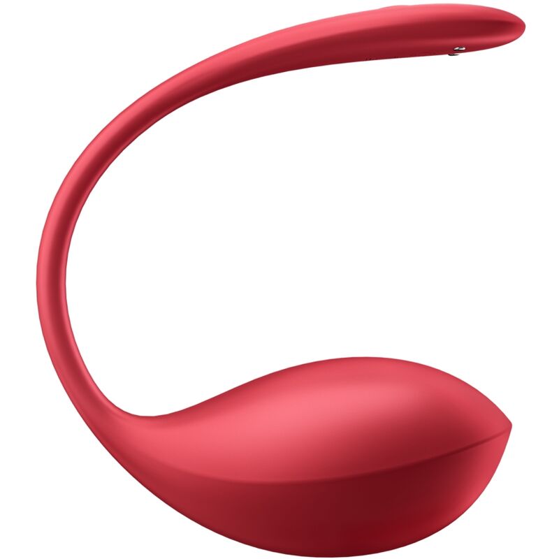 SATISFYER - STIMOLATORE PUNTO G A FORMA DI PETALO LUCIDO CON TELECOMANDO ROSSO E APP GRATUITA