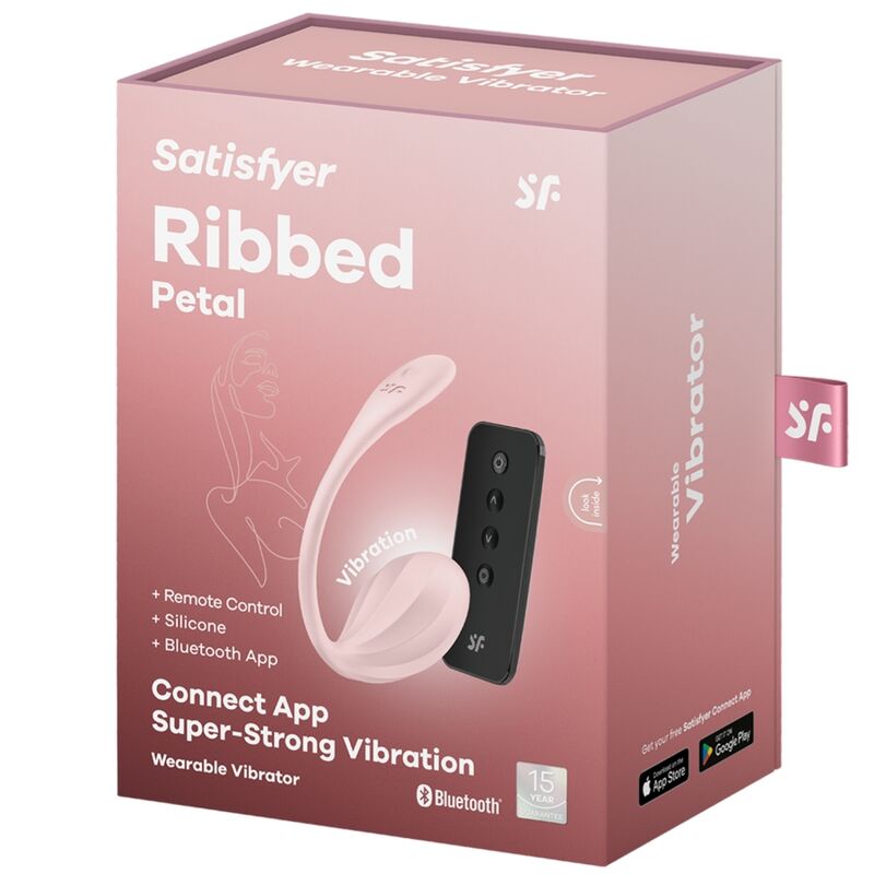SATISFYER - RIBBED PETAL G-SPOT STIMULATOR REMOTE CONTROL PINK FREE APP