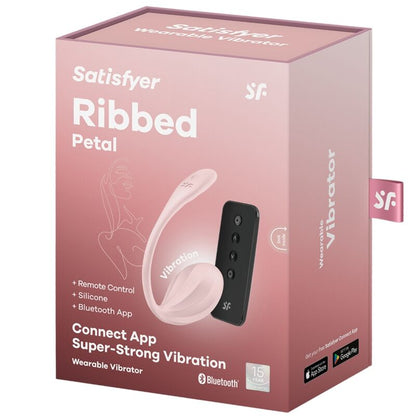 SATISFYER - RIBBED PETAL G-SPOT STIMULATOR REMOTE CONTROL PINK FREE APP