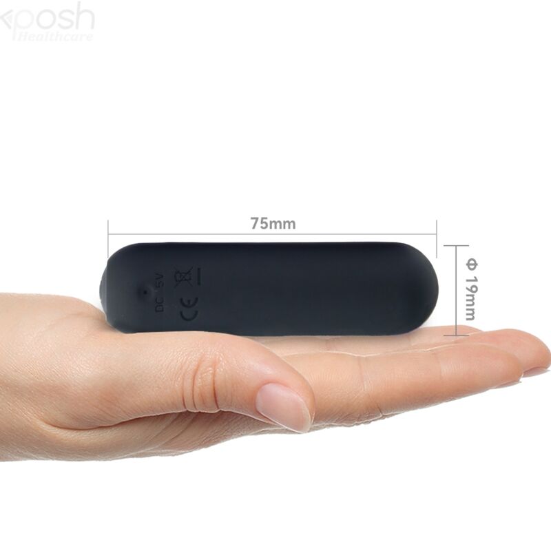 ARMONY - SPLASH HAHA SILICONE VIBRATING BULLET 10 VIBRATIONS 75 X 19 CM BLACK