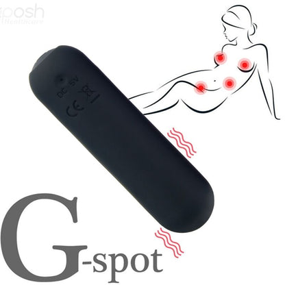 ARMONY - SPLASH HAHA SILICONE VIBRATING BULLET 10 VIBRATIONS 75 X 19 CM BLACK