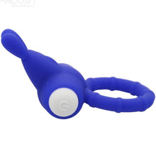 ARMONY MS Bunny Anillo Vibrador Azul – Silicona Médica Con Diseño Innovador Para Placer Compartido
