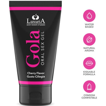 IntimateLine Luxuria Gola Gel Oral Cereza 50 Ml – Gel Comestible Con Aroma A Cereza Para Placer Sensorial