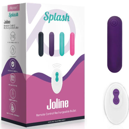 ARMONY - SPLASH JOLINE SILICONE VIBRATING BULLET REMOTE CONTROL 10 VIBRATIONS 6.5 X 1.5 CM PURPLE