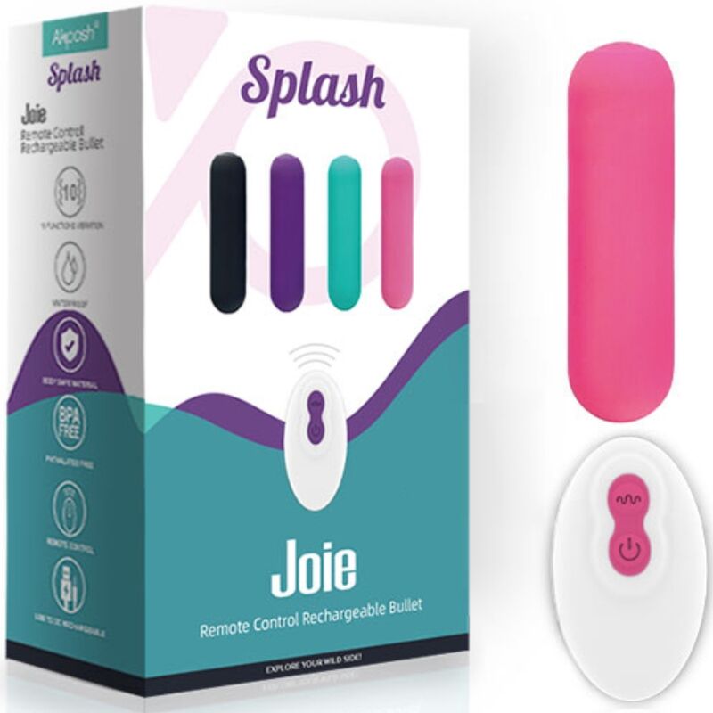 ARMONY - SPLASH JOIE SILICONE VIBRATING BULLET REMOTE CONTROL 10 VIBRATIONS 75 X 19 CM PINK