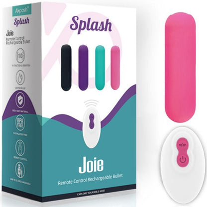 ARMONY - SPLASH JOIE SILICONE VIBRATING BULLET REMOTE CONTROL 10 VIBRATIONS 75 X 19 CM PINK