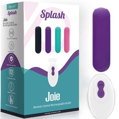 ARMONY - SPLASH JOIE SILICONE VIBRATING BULLET REMOTE CONTROL 10 VIBRATIONS 75 X 19 CM PURPLE