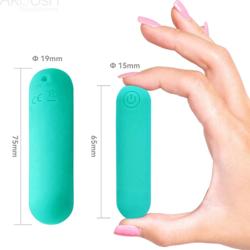 ARMONY - SPLASH HAHA SILICONE VIBRATING BULLET 10 VIBRATIONS 75 X 19 CM GREEN