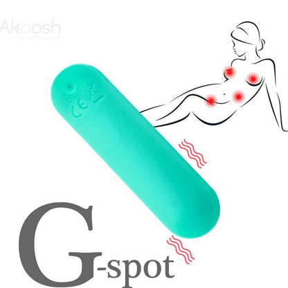 ARMONY - SPLASH JOIE SILICONE VIBRATING BULLET REMOTE CONTROL 10 VIBRATIONS 75 X 19 CM GREEN