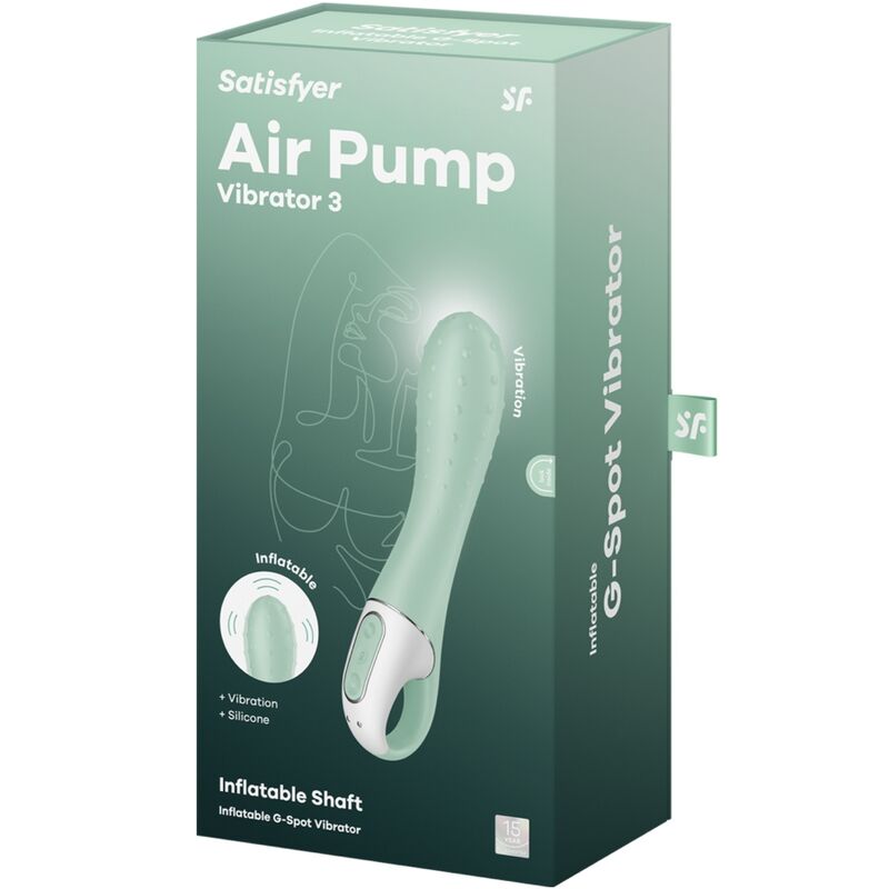 SATISFYER - AIR PUMP VIBRATOR 3 INFLABLE G-SPOT MINT