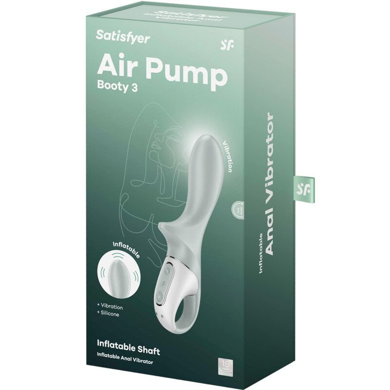 Satisfyer Air Pump Booty 3 – Vibratore anale gonfiabile con impostazioni personalizzabili