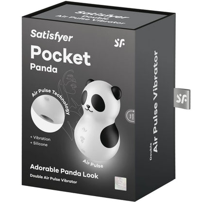 Satisfyer Pocket Panda Nero e Bianco – Stimolatore compatto dal design accattivante