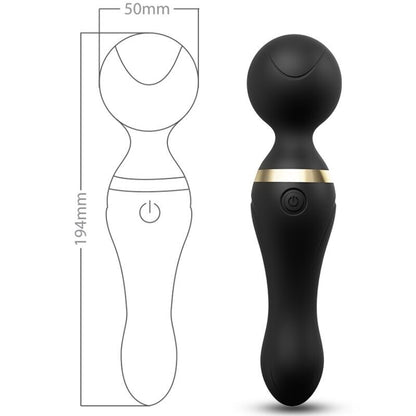 ARMONY Freeza Masajeador Negro – Diseño Ergonómico Con Cabeza Flexible Para Placer Personalizado