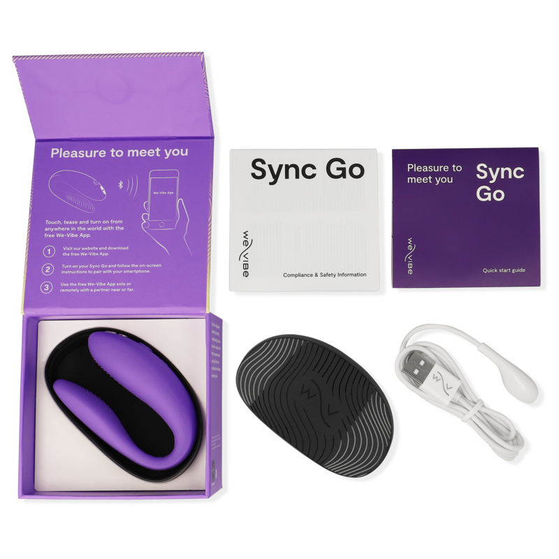 We-Vibe Sync Go Violeta – Estimulador Dual Con Diseño Innovador Para Experiencias En Pareja