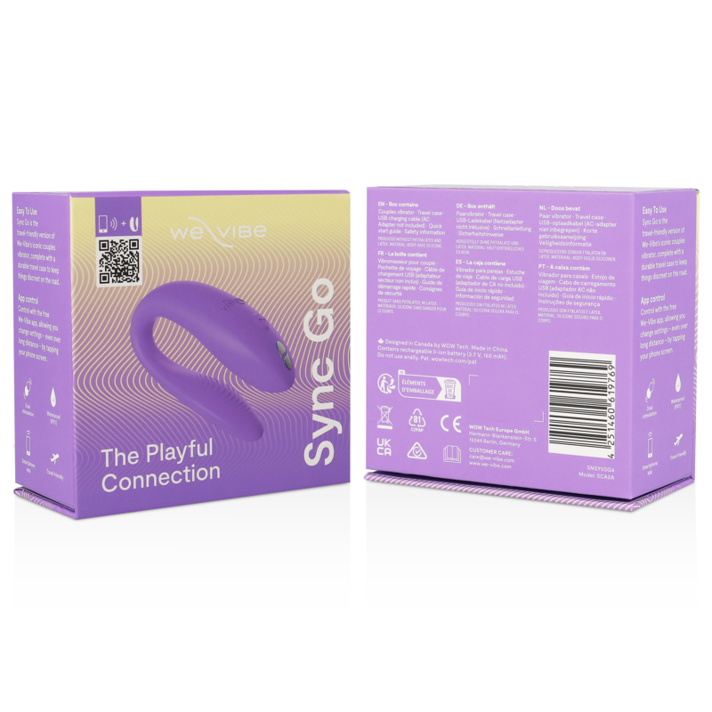 We-Vibe Sync Go Violeta – Estimulador Dual Con Diseño Innovador Para Experiencias En Pareja