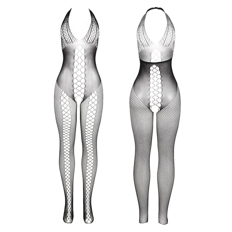 SUBBLIME Bodystocking Negro Con Espalda Abierta – Diseño Elegante Para Resaltar Tu Belleza