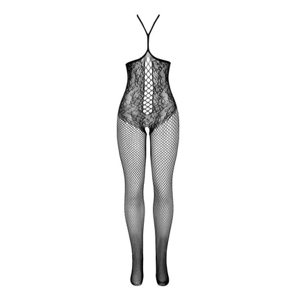 SUBBLIME Bodystocking Negro – Diseño Elegante Con Cuello Halter Para Comodidad Ideal