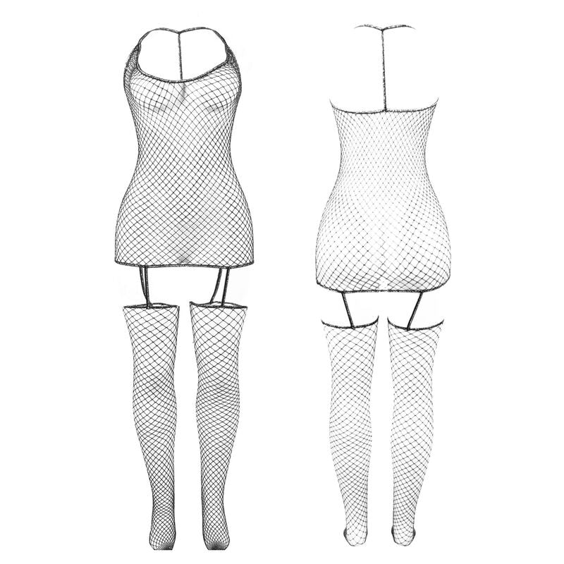 SUBBLIME Bodystocking Rejilla Brillante Talla Única – Lencería Atractiva Para Estilo Y Comodidad